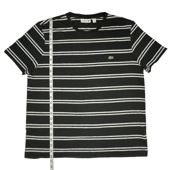 LACOSTE | Men’s Classic Fit Cotton Striped Crew Neck T- Shirt Top Size XL - Picture 8 of 13